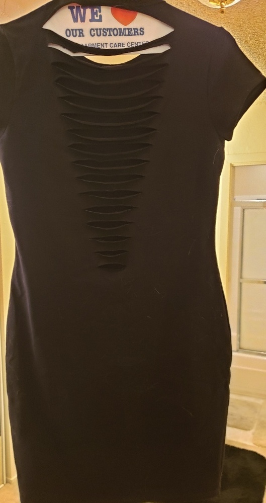 Little black dress with cut out back